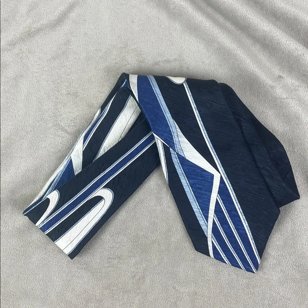 Vintage Mark Mathieu Collection Midcentury Modern Silk Tie Extra Long